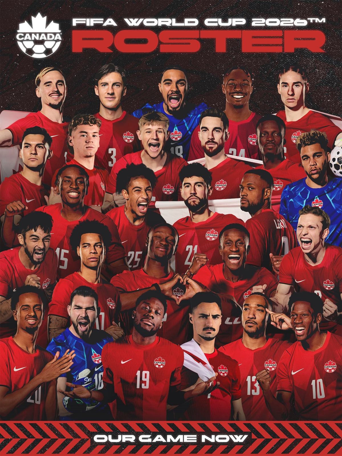 الصورة من الحساب الرسمي لمنتخب كندا - @CANMNT_Official
